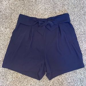 tie front shorts